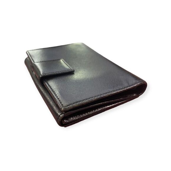 Authentic Prada Saffiano Wallet Black Compact - Picture 7 of 10